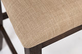 Walnut Creek - Counter 5 Piece Dining Set - Medium Brown Walnut / Beige