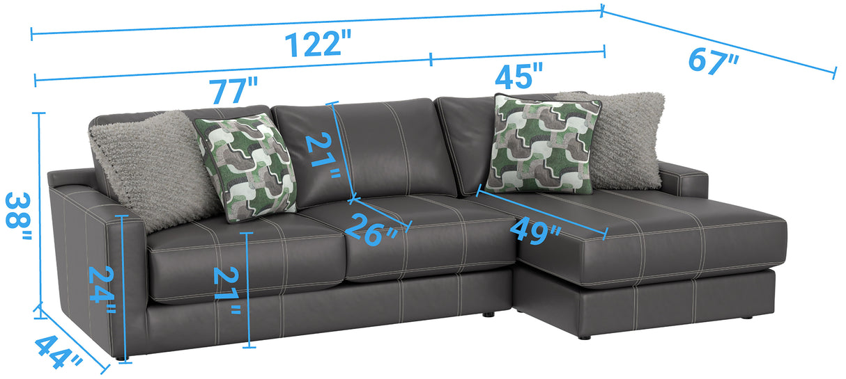 Minori - Italian Leather Sectional Sofa