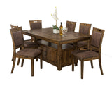 Cannon Valley - 7 Piece Dining Set - Distressed Medium Brown