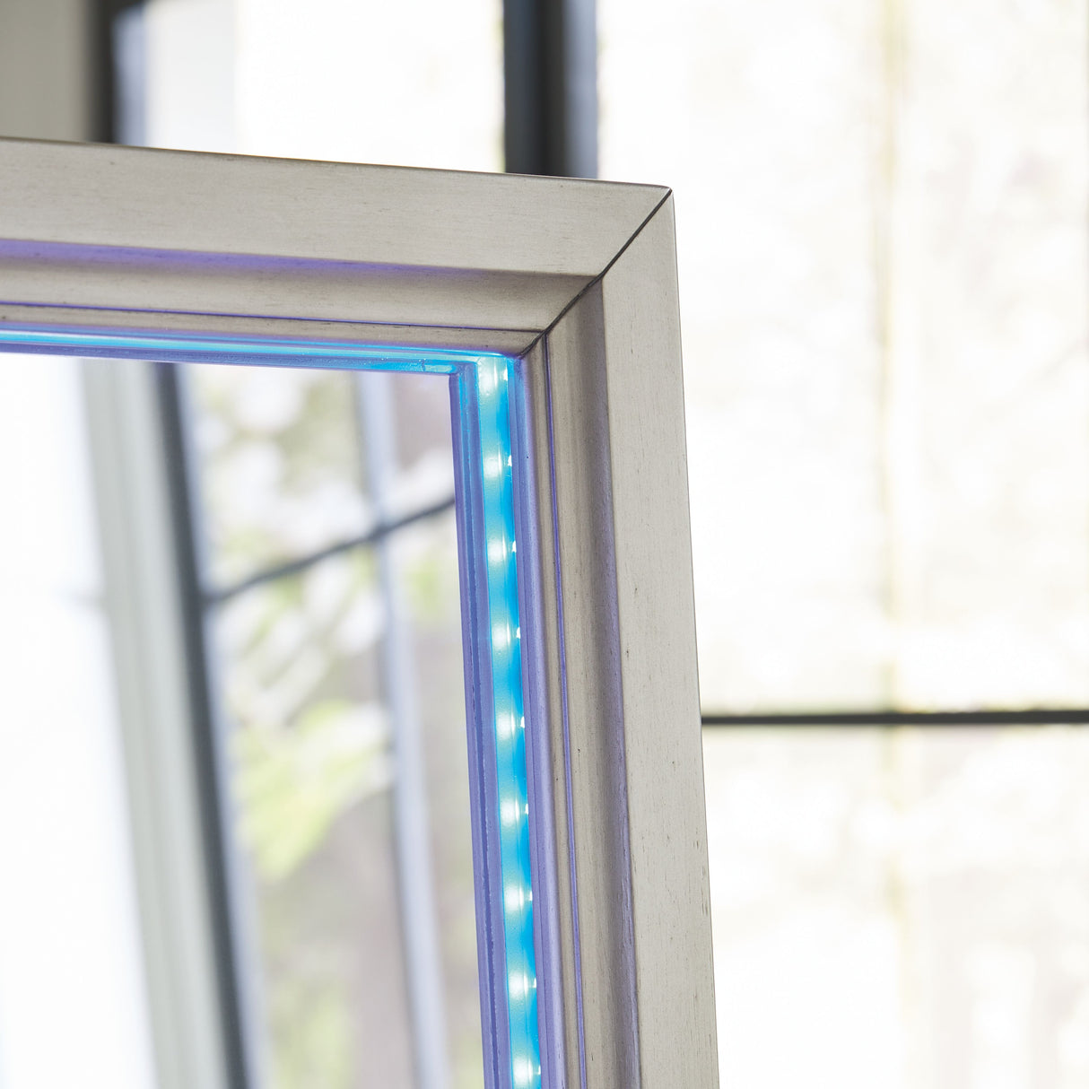 Evesen - Champagne - Floor Standing Mirror With Storage