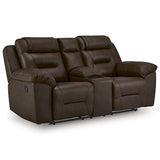 Heritage DBL Rec Loveseat w/Console Leather