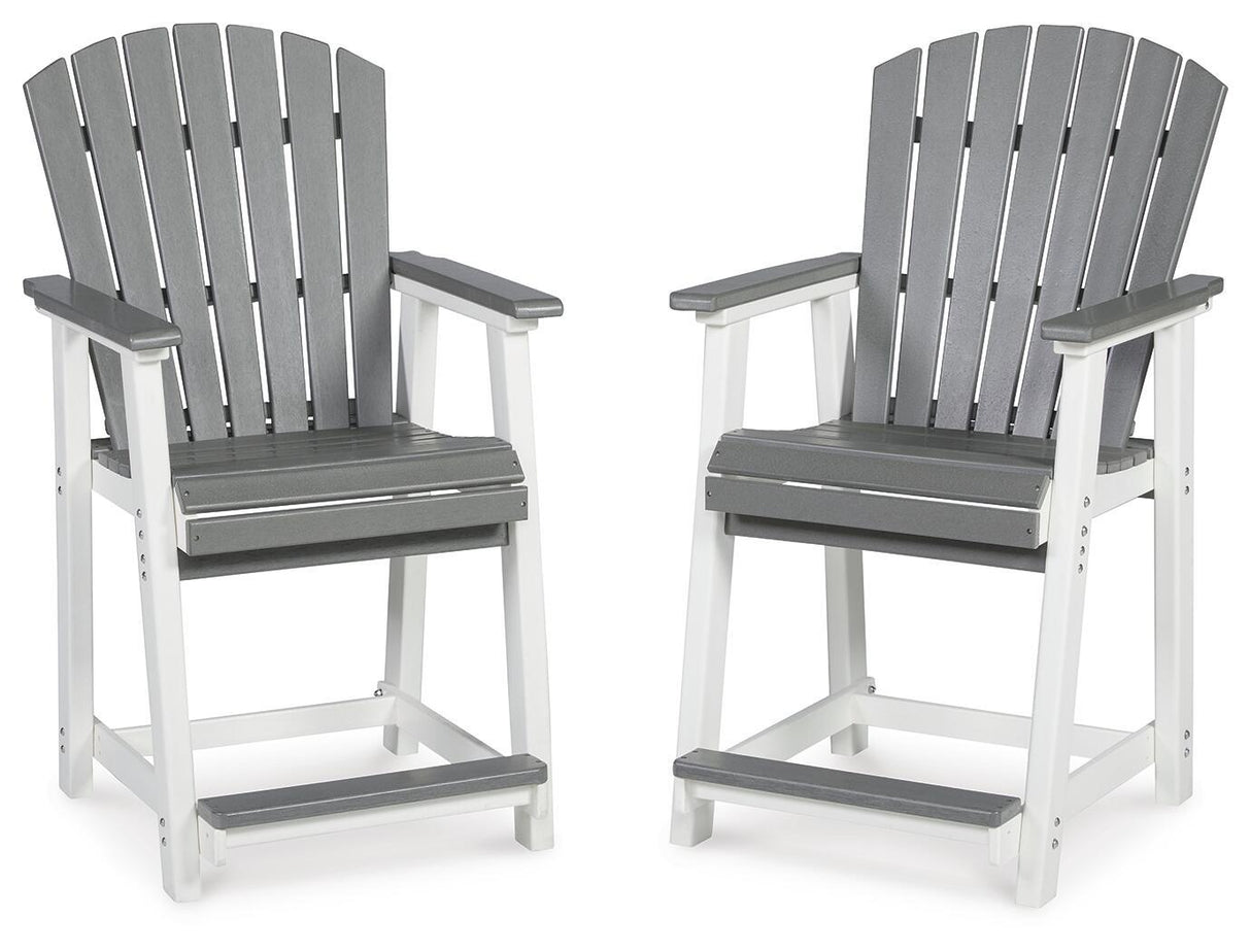 Transville - Barstool (Set of 2) - Gray / White