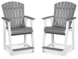 Transville - Barstool (Set of 2) - Gray / White
