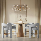 Gwen - 5 Piece Counter Dining Set - Dark Brown Table