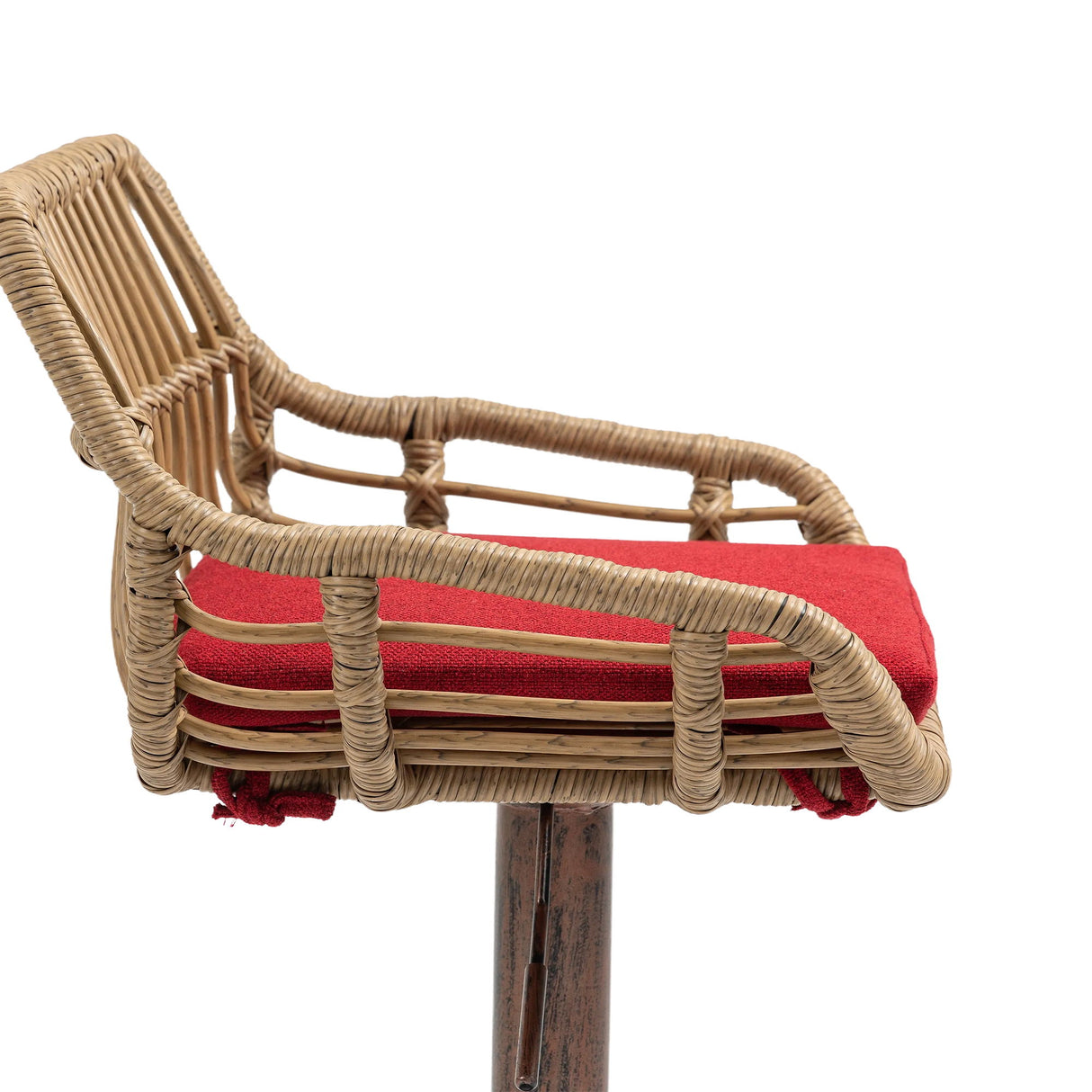 Modern Swivel Bar Stools Adjustable Counter Chairs With Footrest (Set of 2)