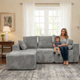 Corner Combination Sofa Sectional Couch With Soft Plush Fabric