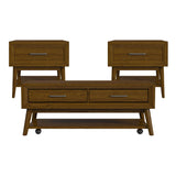 Santa Barbara - 3 Piece Occasional Table Set (Coffee Table & Two End Tables) - Walnut