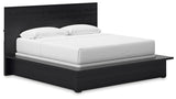 Londer - Black - King Panel Bed