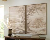 Stormish - Wall Art Set (Set of 2) - Beige / Brown