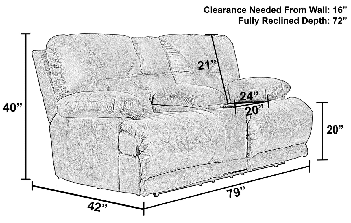 Voyager - Lay Flat Console Reclining Loveseat