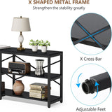 Console Table With X Back Design, Extra Long Storage