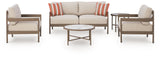 Bluff Trail - Loveseat, Lounge Chairs, Tables Set (Set of 5) - Beige