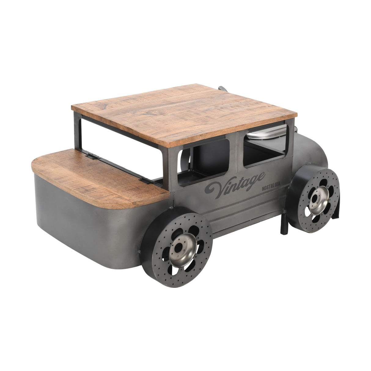 Glory Days - Roadie Vintage Car Coffee Table - Gunmetal Gray