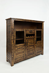 Cannon Valley - Wine Cabinet - Distressed Medium Brown