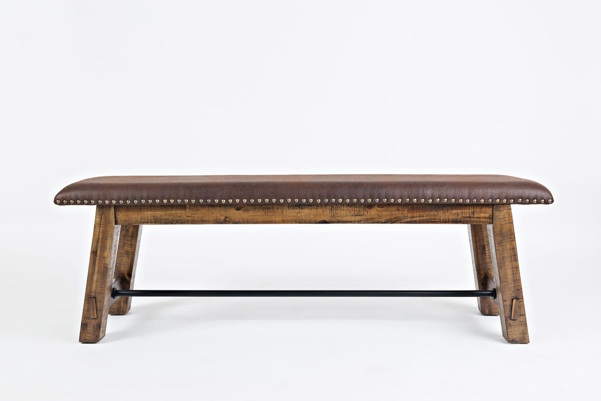 Cannon Valley - Bench - Distressed Medium Brown