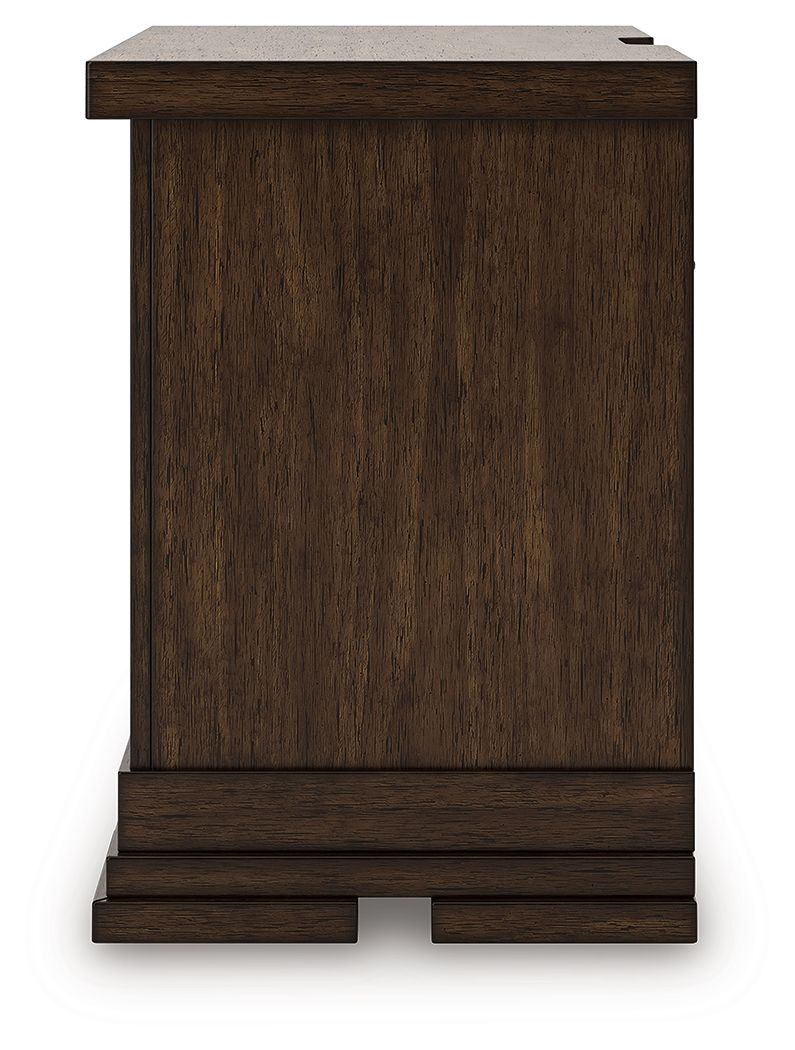 Taffenbrook - Medium Brown - Three Drawer Night Stand
