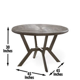Alamo - Round Dining Table - Dark Gray