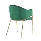 Modern Upholstered Dining Chair With Frame And Plush Velvet