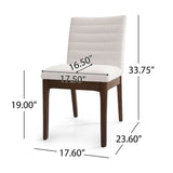 Upholstered Dining Chairs With Rubber Legs (Set of 2)