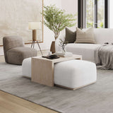 Hudson Sliding Ottoman w Caster Wheels and Table Top