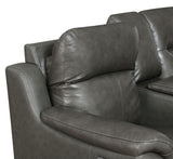 Trento - Dual Power Console Loveseat - Brown