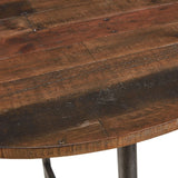 Renu - Round Bar Table With Industrial Charm - Light Brown