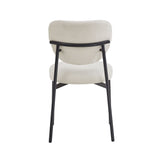 Modern Upholstered Dining Chairs With Metal Legs (Set of 2) - Beige