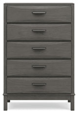 Mazing - Five Drawer Chest - Gray