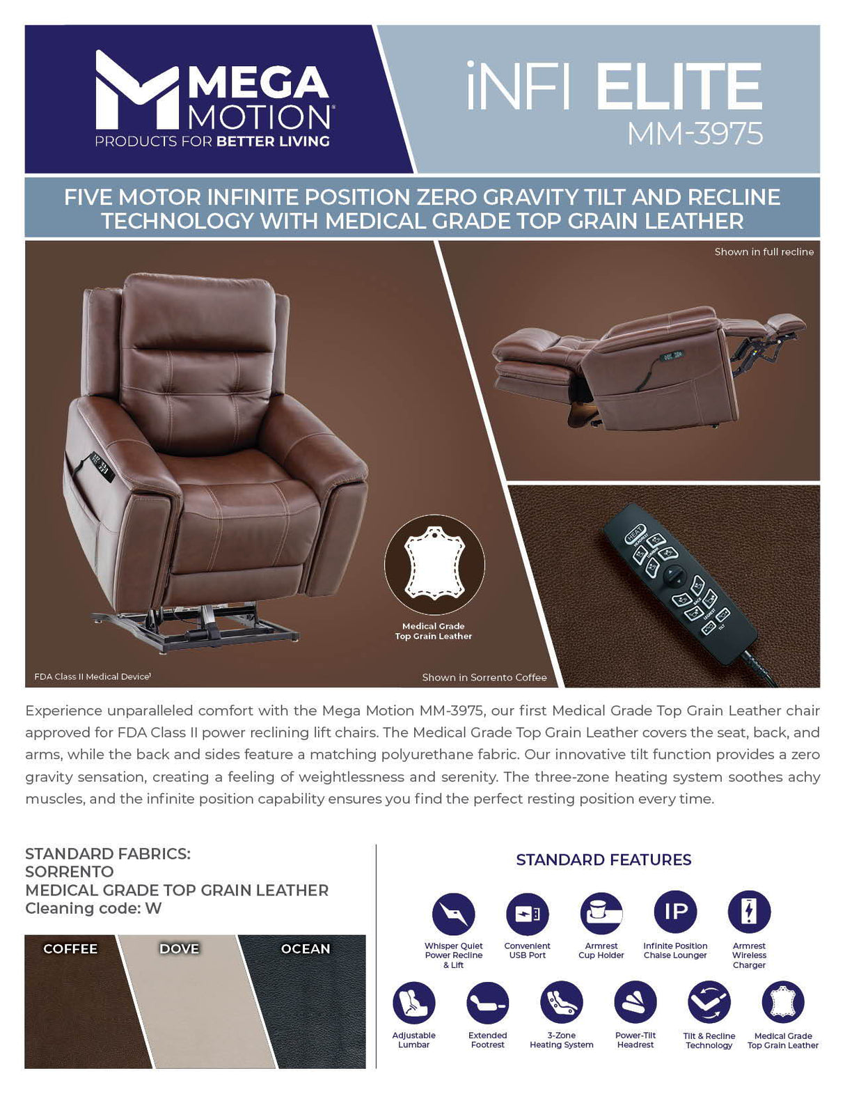 MM-3975 Power Lift Recliner
