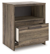 Elbrim - Brown - One Drawer Night Stand