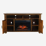 Cannon Valley - 60" Fireplace - Distressed Brown