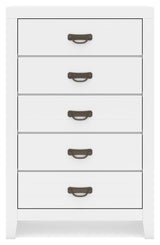 Binterglen - White - Five Drawer Chest