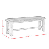 Nathan - Bench With PU Padded Seat - Gray Oak