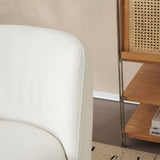 Modern Low Back Accent Upholstered Armless Living Room Chairs, Round Feet