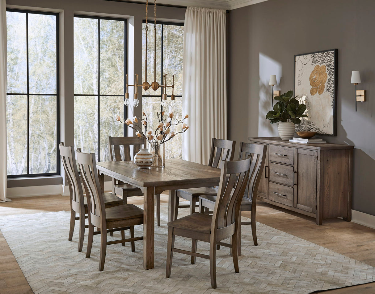 Dovetail - Friendship Table - 60" - Aged Gray