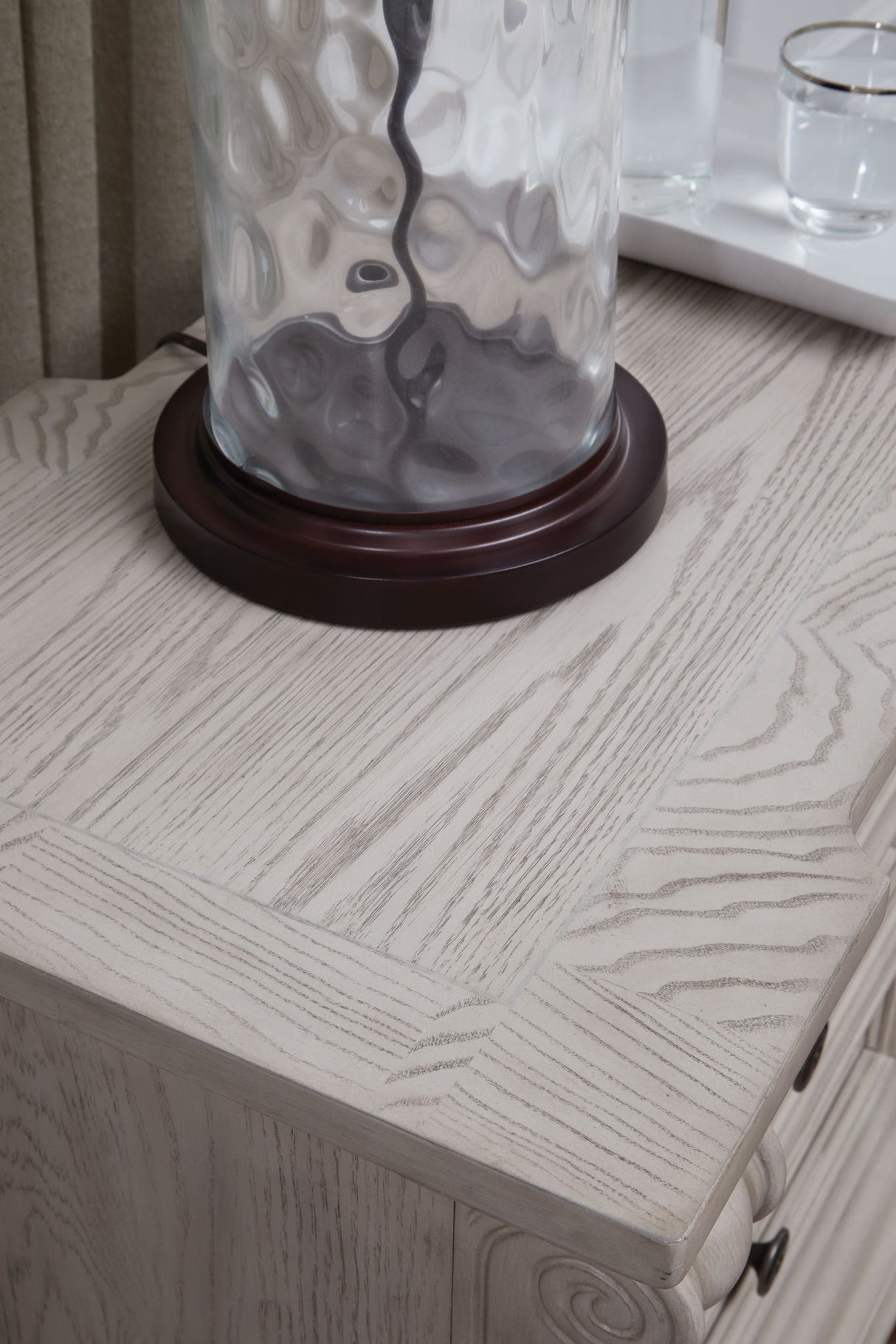 Bruchandi - Antique White - Three Drawer Night Stand
