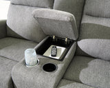 Gauntlet - Sterling - Double Recline Loveseat With Console
