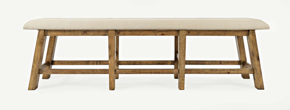 Telluride - Counter Bench - Driftwood Gray / Beige