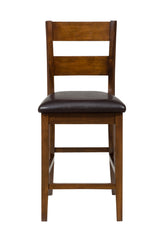 Rustic Brown - Plantation Counter 5 Piece Dining Set - Light Brown / Dark Brown