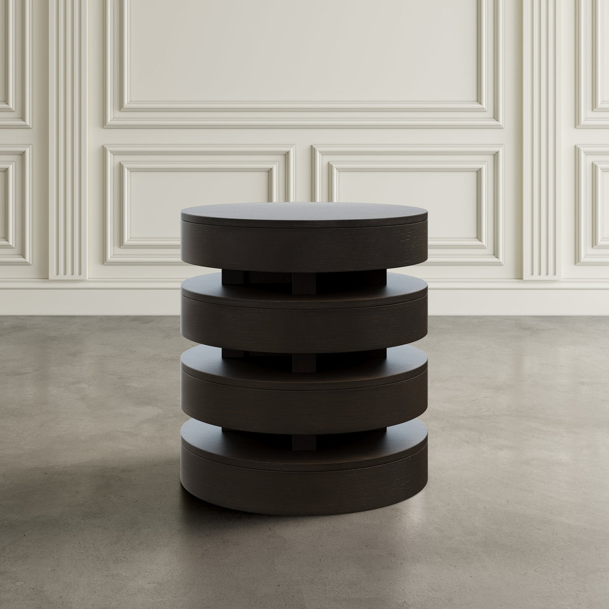 Brix Round End Table - Espresso