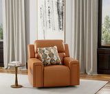 Arezzo - Power Headrest Power Lay Flat Recliner With Zero Gravity/Extended Ottoman - Whiskey