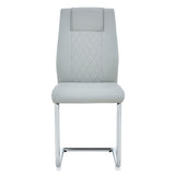 Modern Dining Chairs With Padded Seat, Metal Legs