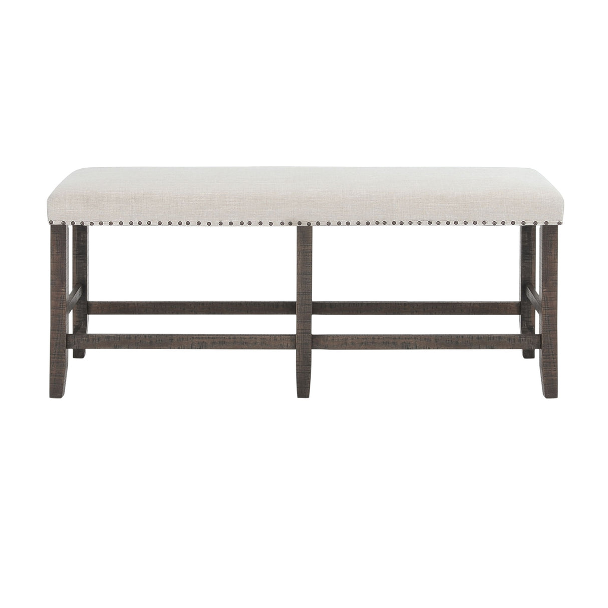 Willow Creek - Counter Bench - Distressed Brown / Beige