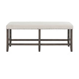Willow Creek - Counter Bench - Distressed Brown / Beige