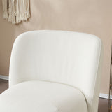 Modern Low Back Accent Upholstered Armless Living Room Chairs, Round Feet