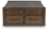 Kallenny - Brown / Gray - Square Cocktail Table