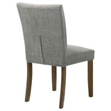 Luxe Upholstered Dining Side Chairs With Gently Curved Back (Set of 2)