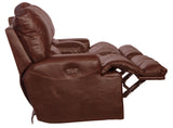 Wembley - Power Headrest With Lumbar Lay Flat Reclining Console Loveseat