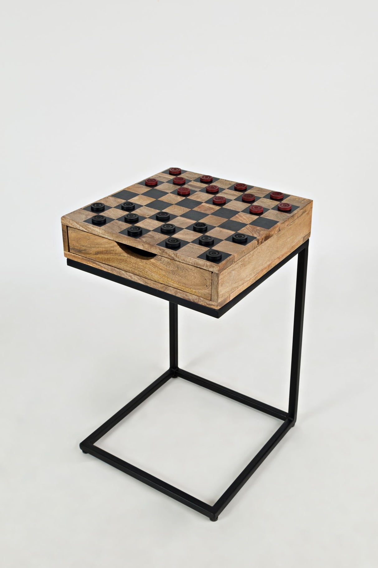Global Archive - Fairchild Checkerboard C-Table - Natural Brown