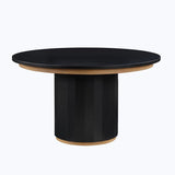 Magnolia - Round Table - Black / Gold